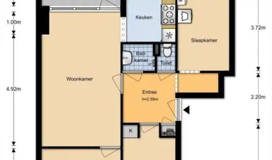 63m2 apartment to rent for 890€/month in Lindestraat, Alphen aan den Rijn