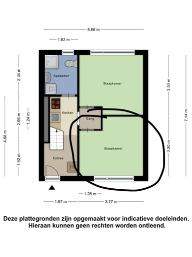 room 13τ.μ. προς ενοικίαση για 565€/μήνα στην περιοχή Noordewierweg 123, Amersfoort