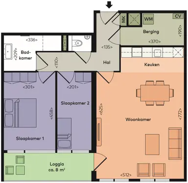 84m2 apartment te huur voor 1325€/maand in Bètaplein 86, Leiden