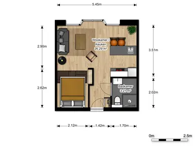 32m2 studio to rent for 1257€/month in Spaklerweg 14E-1, Amsterdam